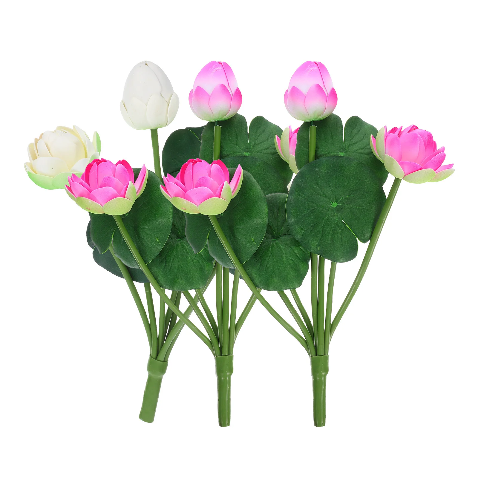 

3Pcs Lifelike Artificial Lotus Flower Arrangements 7 Heads Ideal for Indoor Outdoor Home Office Decoration Simulation Lotus