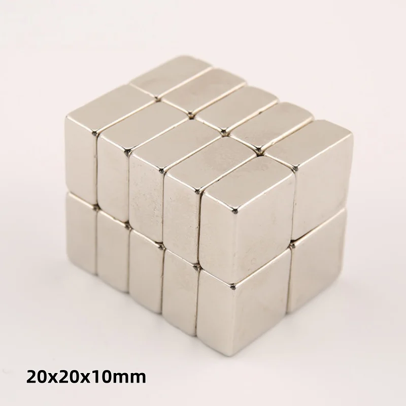 20x20x10mm Rectangle Block Neodymium Magnet Super Strong Permanent NdFeB Rare Earth Magnet  20mmx20mmx10mm