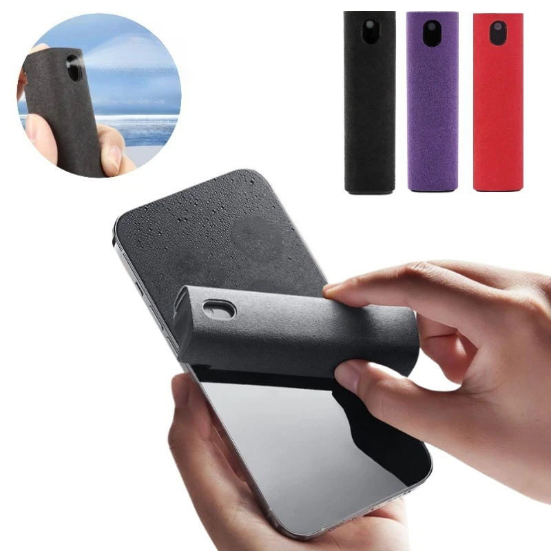 1set 2 in 1 Portable Screen Cleaner Spray Wipe Smartphones and Tablets Screen Display Cleaning Spray Ash Remover