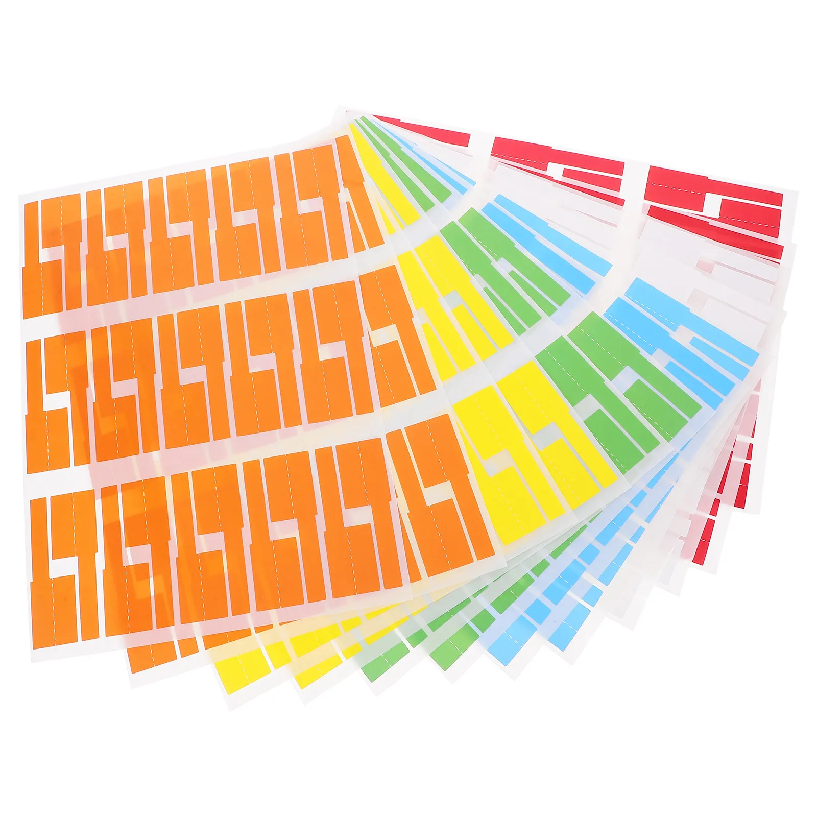 

12 Sheets Tear-Resistant Cable Management Labels P-Shaped Wire Tags Self-Adhesive for Organizing Electric Panel Cord