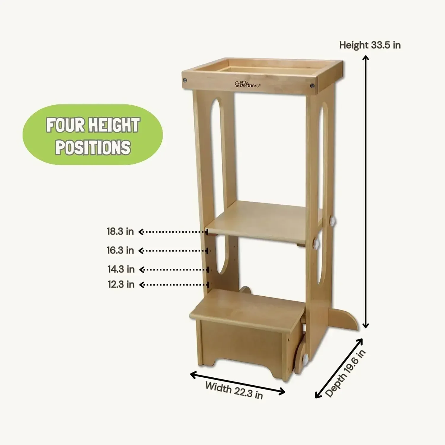 Torre de aprendizaje Paso plegable para niños pequeños, Explore 'N Store Cocina plegable Montessori para niños pequeños para cocinar, 22,28"