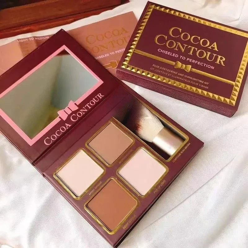 New 4color Makeup Powder Cocoa Facial Contour With Brush