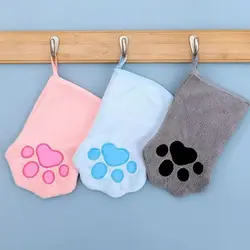Pet Grooming Glove Quick Drying Dogs Paw Towel Microfiber Double Sided Dogs Grooming Mitt for Medium Small Dogs