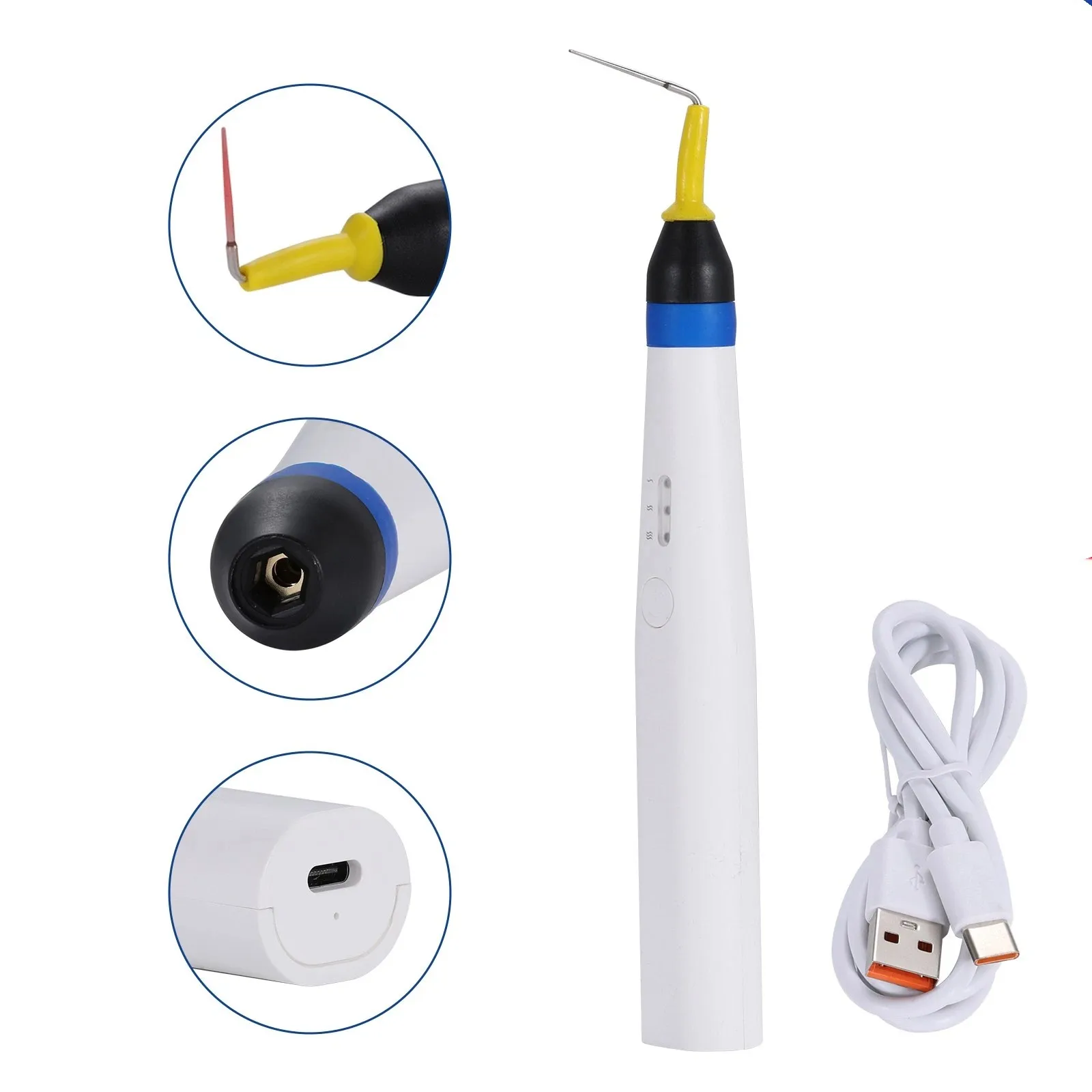 

Беспроводная система для эндодонтической обтурации гуттаперчей с нагревательным карандашом и 2 насадками