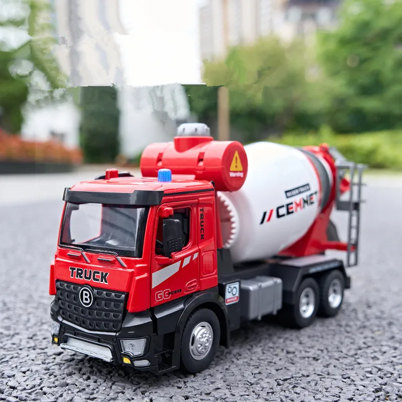 1: 32 alloy large engineering mixer truck model, Simulation sound and light transport vehicle toy,wholesale