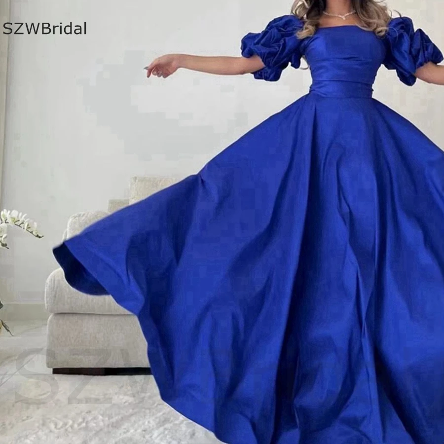 Robe de Soirée Éducative sur Mesure pour Femme Musulmane, Tenue Éducative, Couleur Bleu Royal, Dubaï