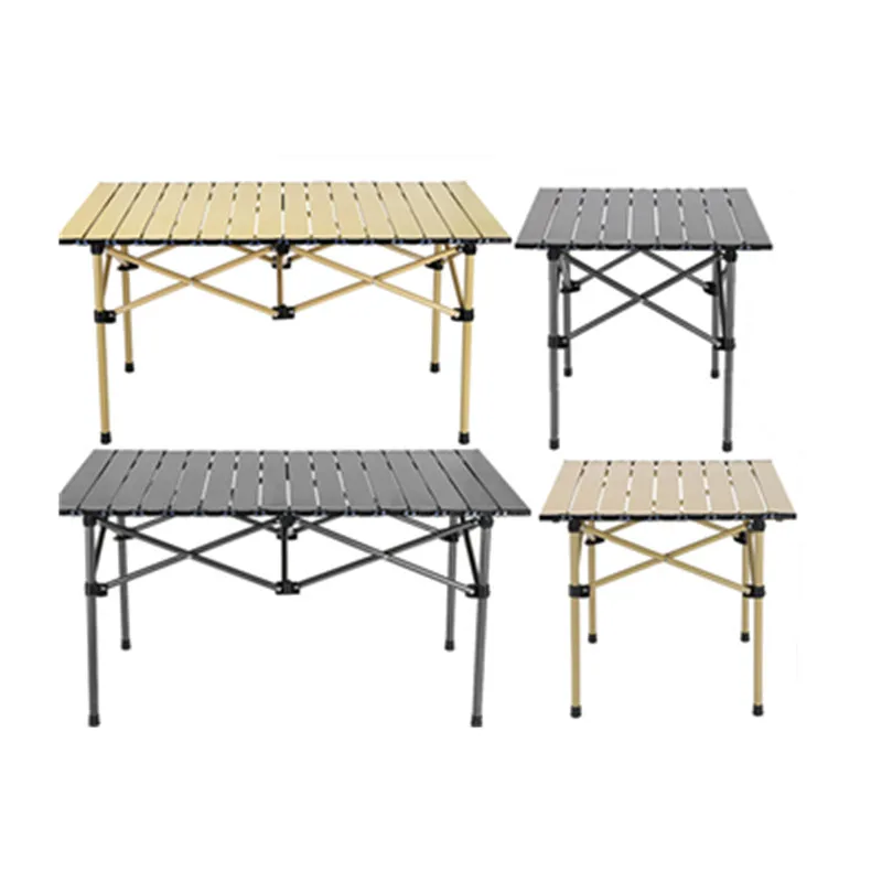 Outdoor Folding Table with Net Pocket, Portable, Easy to Install, Egg Roll Table, Metal Camping, Outdoor Fishing, Picnic 캠핑테이블