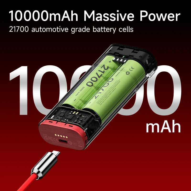 SHARGE 파우치 10000mAh 보조베터리 휴대용 3-in-1 충전기 OPPO SUPERVOOC 55W PD40W OPPO OnePlus Samsung용 고…