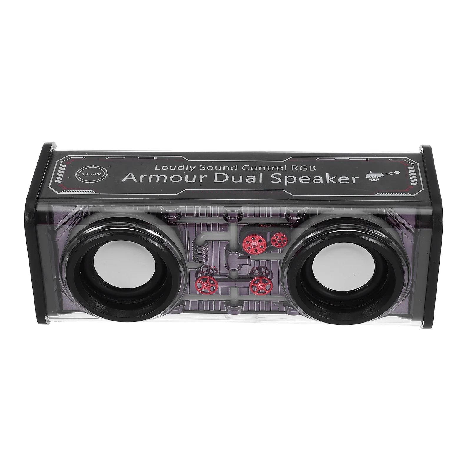 

Transparent Wireless Speaker Portable Mini Bass Stereo Colorful Lights Outdoor Camping Home Office Travel Transparent Speaker