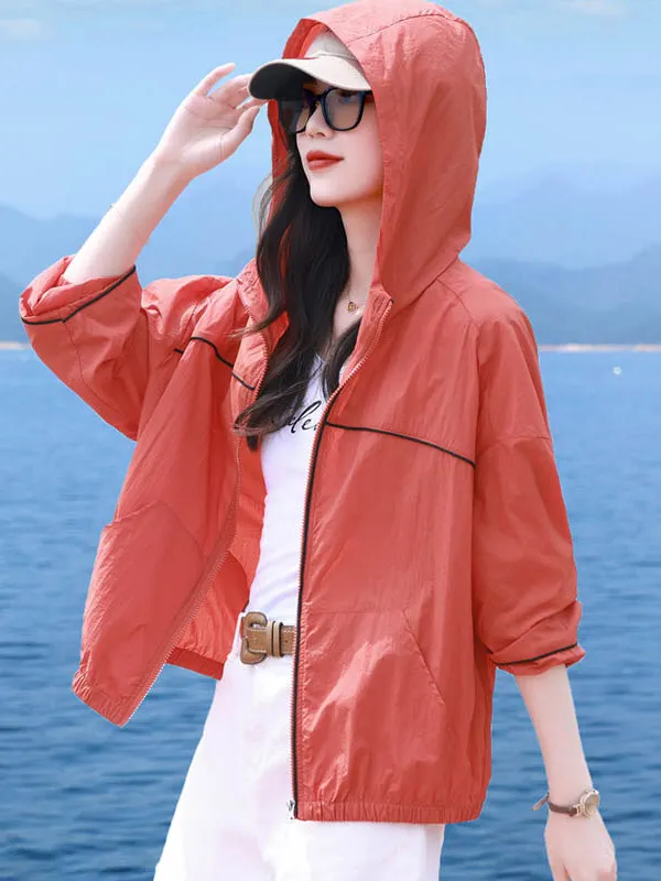 

Fashionable Women's Short Baseball Style UV Protection Jacket Breathable Summer 2026 New Arrival Thin Outerwear Casual Sunscr...