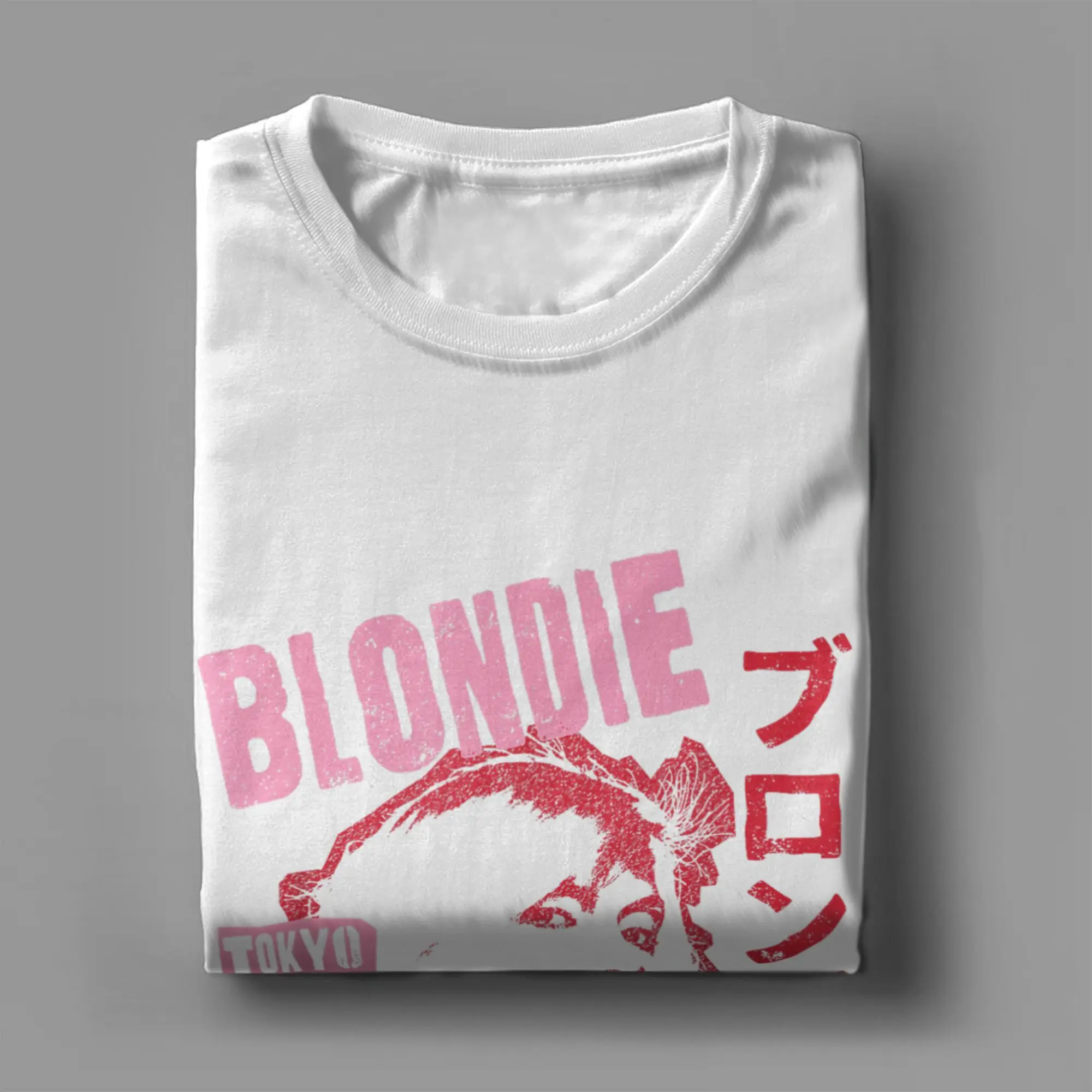 Blondies Live من اليابان Flyer الرجال تي شيرت خمر الفرقة مجنون تي شيرت قصير الأكمام Crewneck تي شيرت 100% القطن الجرافيك البضائع #3