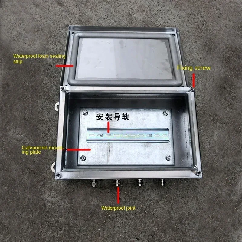 

304 stainless steel outdoor waterproof junction box IP66 outdoor three-proof UK terminal box junction box 316L