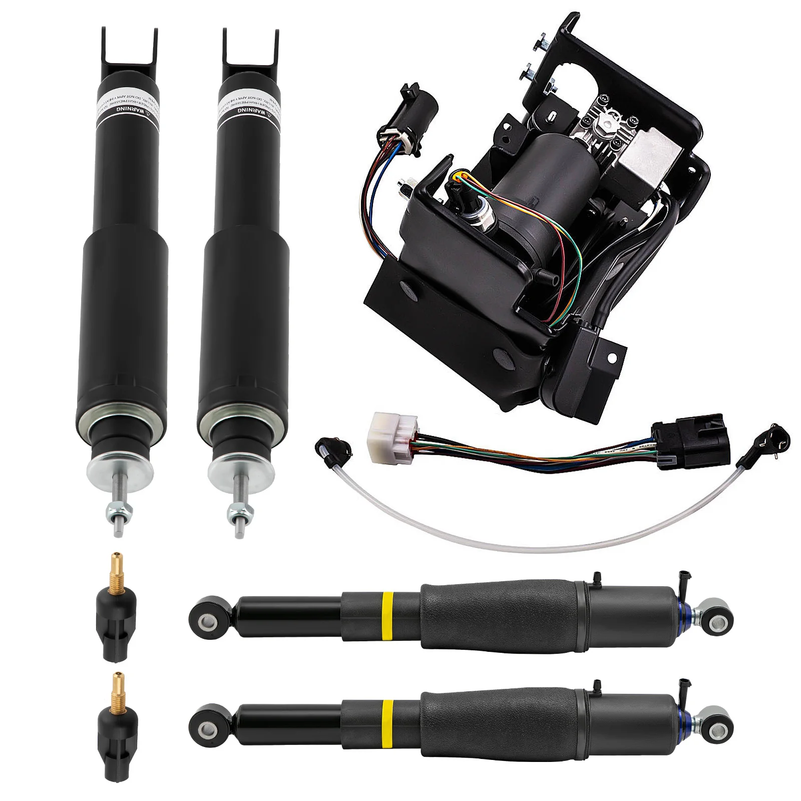 

New 4x Front Shock Struts Compressor Kit For Cadillac Escalade Chevy Tahoe GMC Pump for Avalanche for Suburban 949000