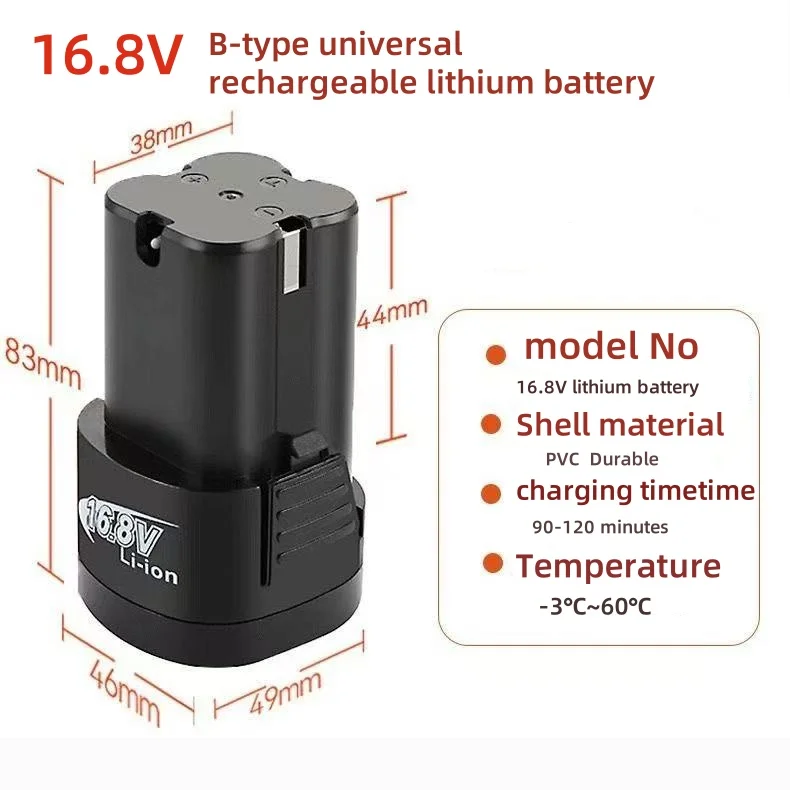 New 16.8V Universal Lithium Battery for Power Tools Electric Screwdrivers and Electric Drills 16.8V 4.0Ah Multifunctional Batter