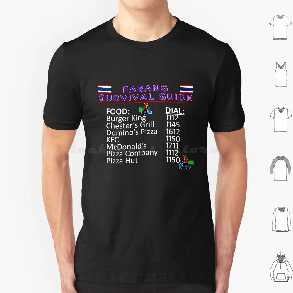 Foreigner Farang Food S-U-R-V-I-V-A-L Guide Bangkok Thailand Lightweight T Shirt Cotton Men Women Diy Print Foreigner Farang