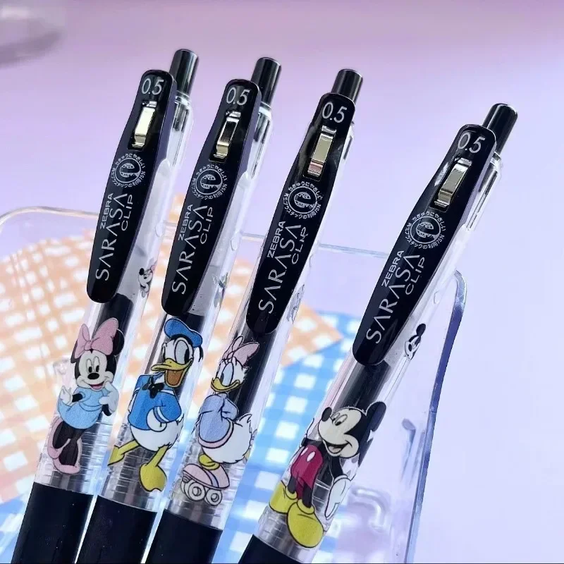 Disney Mickey Mouse Cartoon Pen Gel Pens 0.5mm Black Ink Pen Double-ended Pencil School Supplies Student Writing Stationery Pens