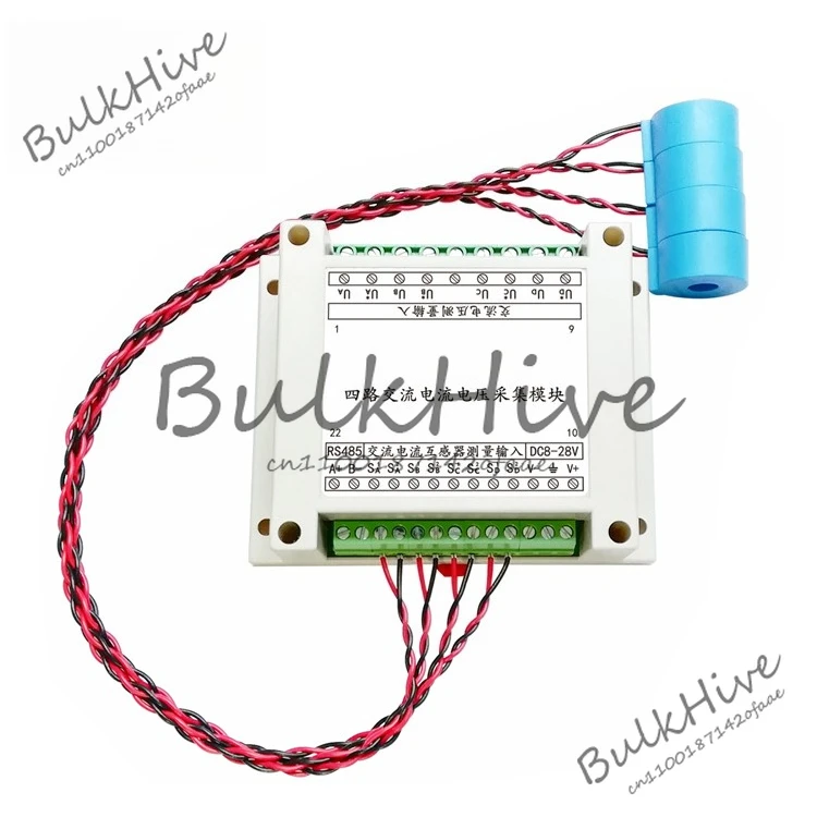 

4-Channel PLC AC Voltage Current Transmitter with RS485 Modbus for Industrial Automation Power Monitoring
