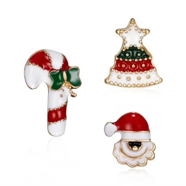 Rinhoo Modische Kristall-Weihnachtsstern-Schneeflocken-Brosche mit Glöckchen, Schmuckgeschenk für die Neujahrsfeier – Detail 5