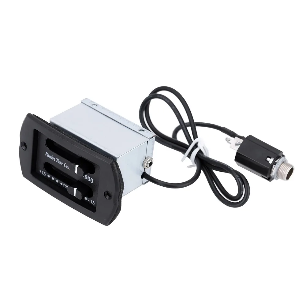 Compact Passive Type​ Acoustic Guitar EQ​ ​PS900 Model ​Black ​Passive Tone Volume Control​ ​6.35MM Plug​ ​EQ Equalizer Preamp​ view 5