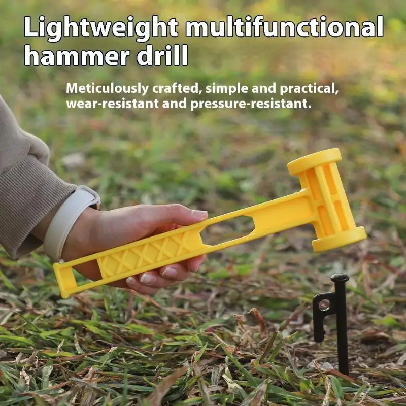 

1PC Outdoor Ultra-light Portable Ground Hammer Plastic PE Hammer Camping Canopy Tent Hammer Camping Tool With Diverse Uses
