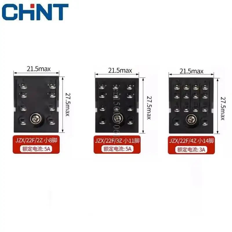 CHINT JZX-22F(D)/2Z 3Z 4Z DC24V AC24V 220V MY2NJ Intermediate Relay Miniature Power Relay Electromagnetic Relay 5A