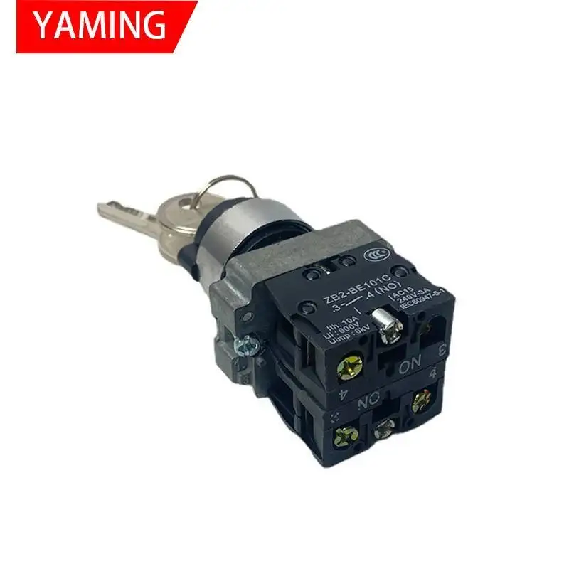 XB2-BG33 BG23 BG35 مفتاح دوار مفتاح زر معدني 3 موقف الذاتي قفل محدد 2NO 1NO1NC 10A 22 مللي متر تصاعد محدد #3