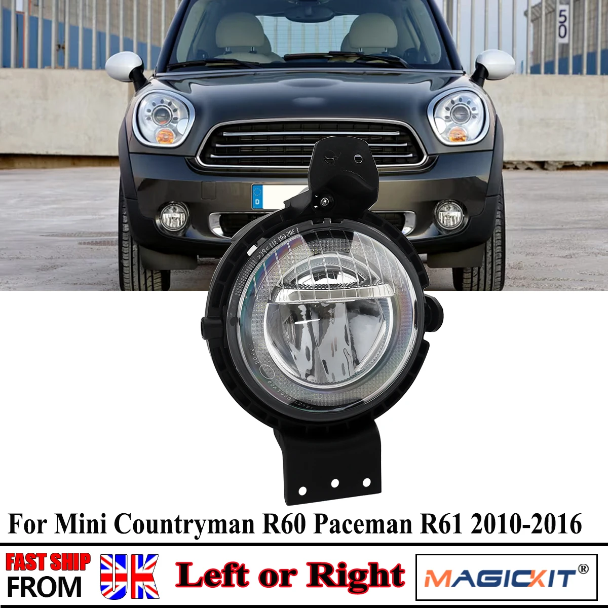 

Противотуманная фара для Mini Countryman R60 2010-2016, накладка на передний бампер, левая/правая, универсальная, автомобильная, сигнальная, декоративная, запчасть
