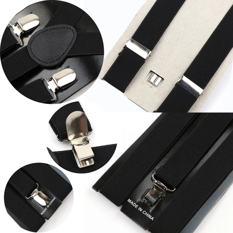 New Adjustable Suspenders Elastic Leather Y-Back Braces Straps For Men Women Kids Pants Shirt Girl Skirt Accessories