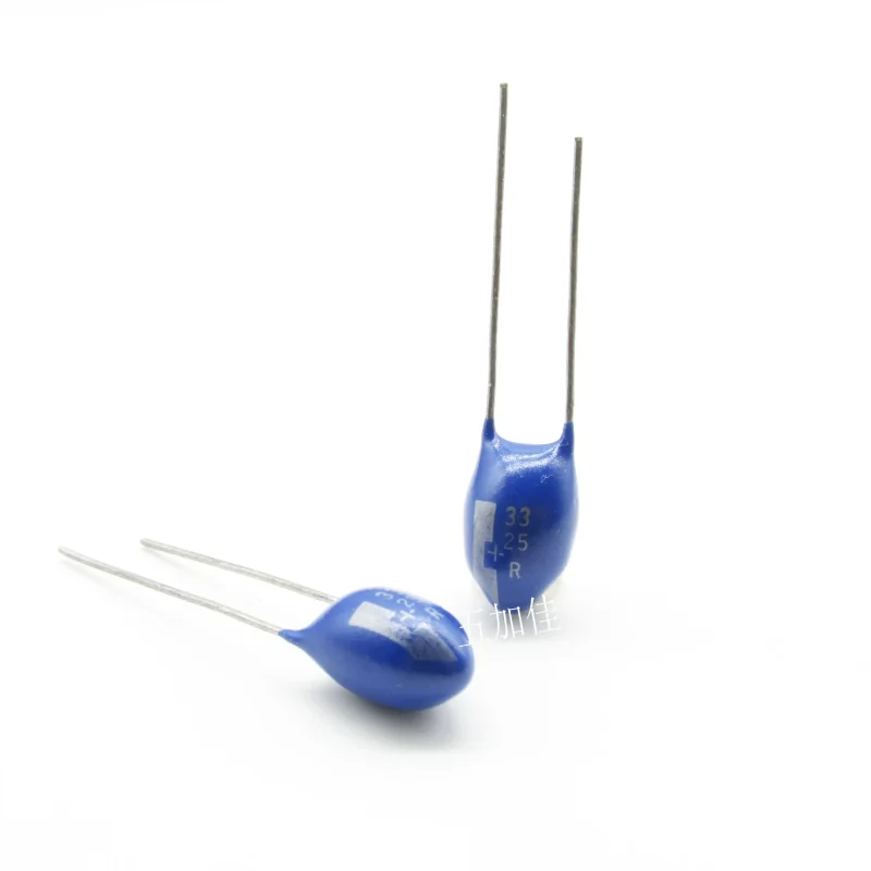 10-100pcs DHR1E336K1S 25V33UF DN1E330M1S imported NEC digital decoding direct insertion blue tantalum capacitor