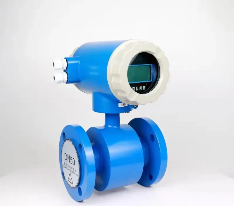 2 3 4 inch acrylic material digital water flow meter electromagnetic acid liquid magnetic flow meter