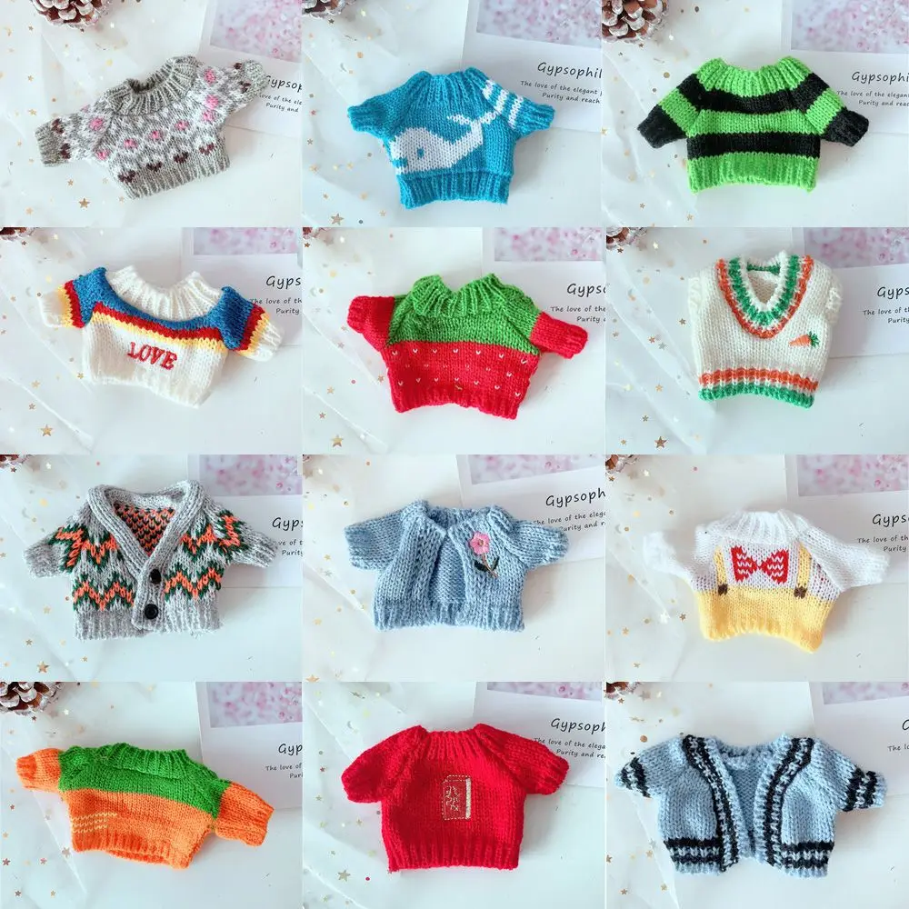 Doll Clothes for 20cm Dolls Plush Doll's Clothing Sweater Stuffed Toy Dolls Outfit for Idol Dolls Accessories