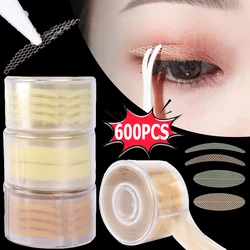 600PCS Invisible Double Eyelid Tape Sticker Long Lasting Self-Adhesive Eyelids Stickers Lace Mesh Olive-shaped Eye Lift Strips