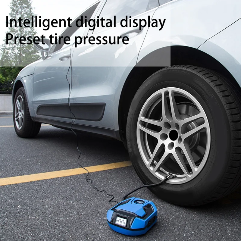 Portable Car Air Compressor Pump Digital Tire Inflator DC 12V LED Light Auto Air Pump Tire Pump For Car Motorcycle