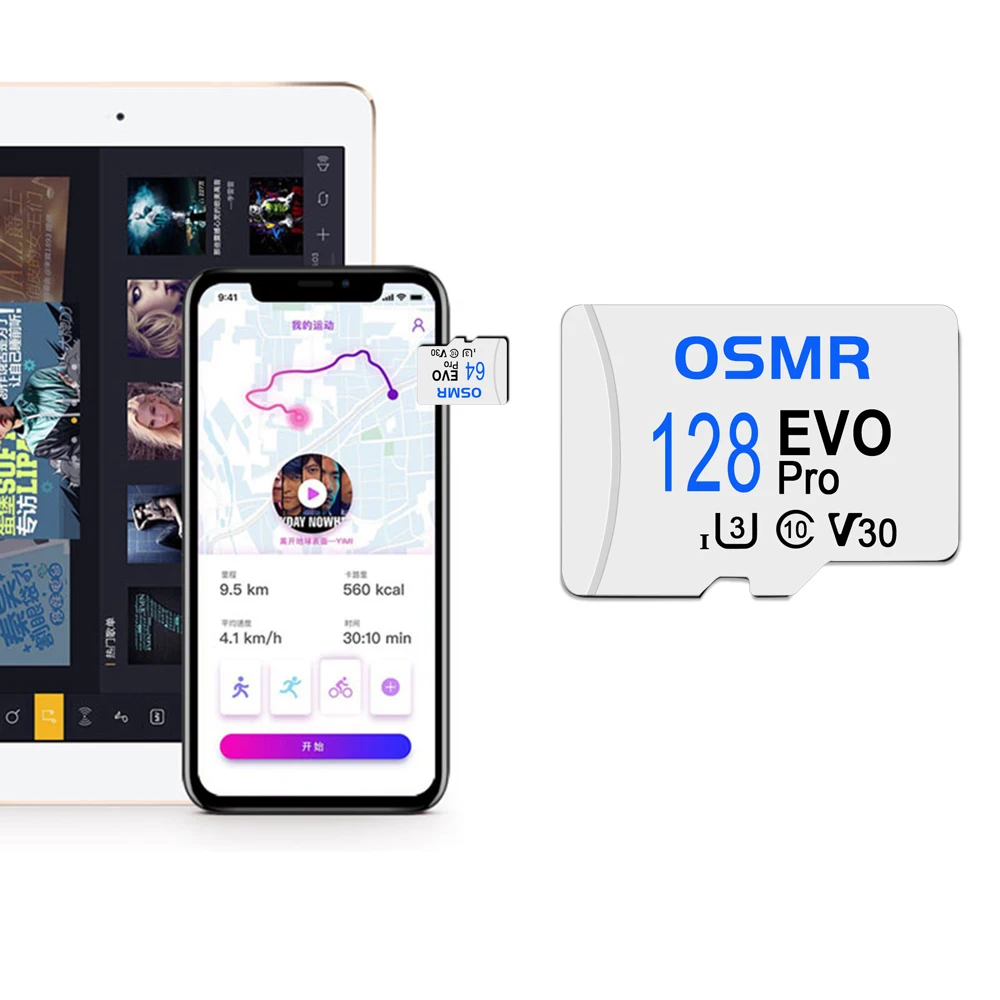 بطاقة تخزين عالية السرعة Tarjeta بطاقة SD 32 جيجابايت V30 A2 U3 فئة 10 بطاقة Micro TF SD 64G 128G 256G للكاميرات بدون طيار كاميرا ويب سجل #2