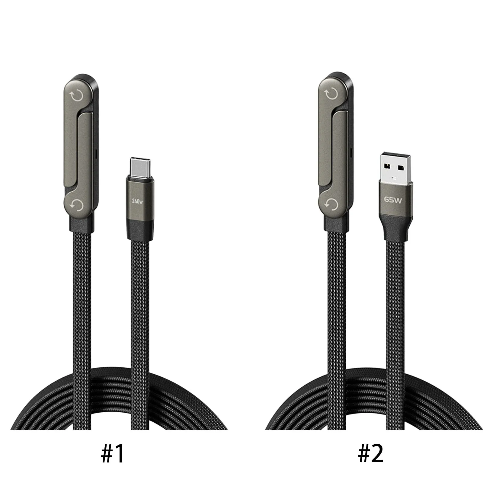 240W/65W Foldable Bracket Data Cable with Braided Cable Invisible Holder Charger Cable Fast Charging Cord for iPhone 17