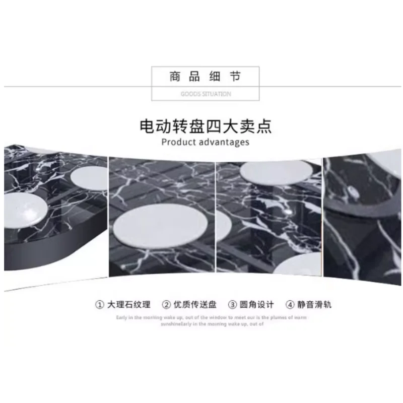 

Elliptical Automatic Rotating Vegetable Delivery Device, Household, Simple Long Table and Small Turntable