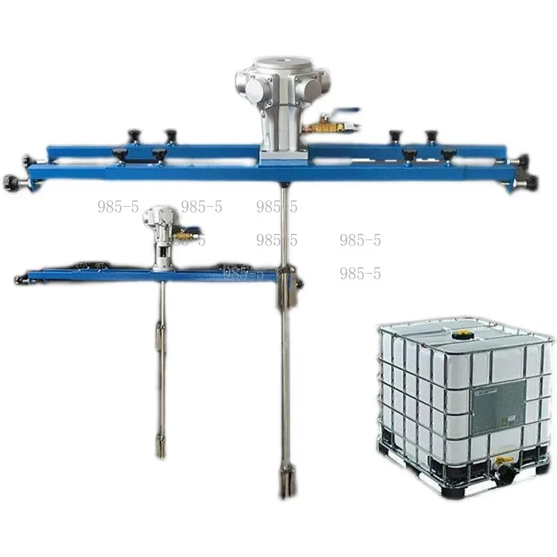 Adhesive Cosmetic Paint Chemical Industrial Mixer Explosion Proof Pneumatic Stirring Machine IBC Tote
