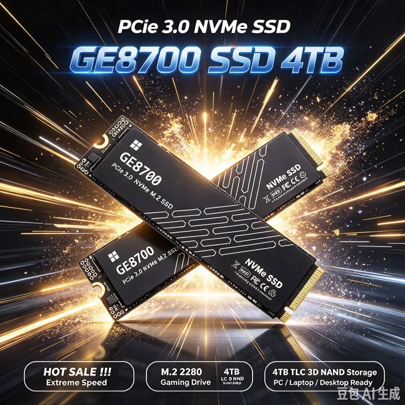 SSD para Jogos 2026 500GB 1TB 2TB 4TB GE8700 PCIe 3.0 X4 M.2 2280 NVMe SSD Unidade de Estado Sólido Interna para PC Gamer e Laptop