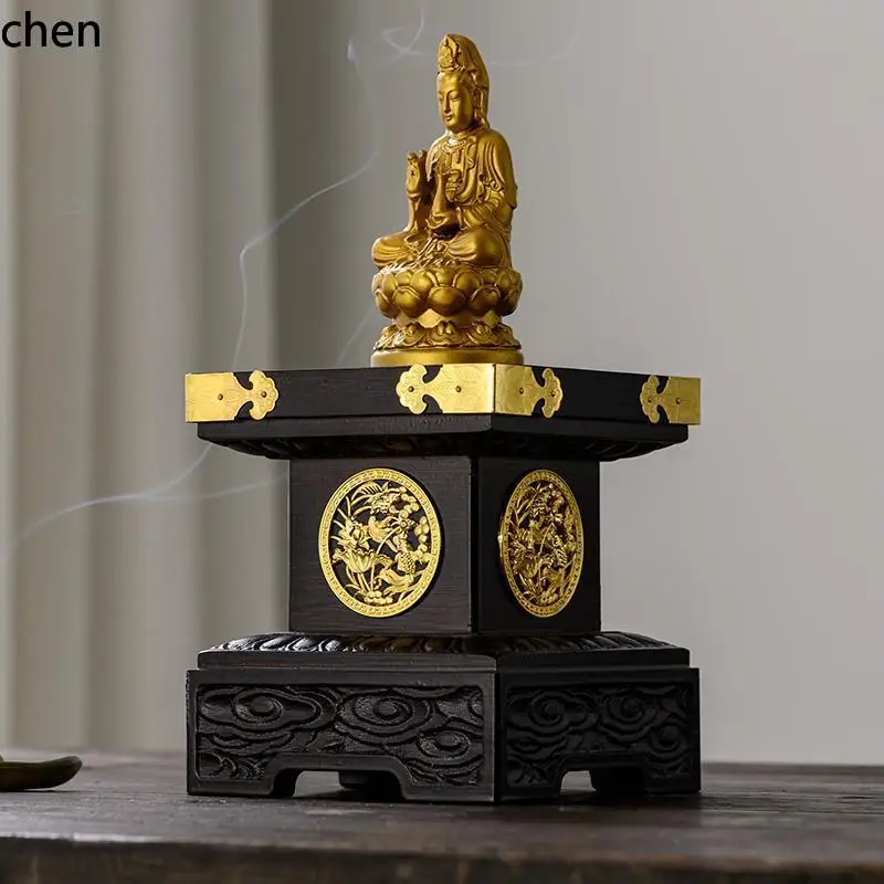 CZ Small Altar Home Use God Table God of Wealth Offering Table Incense Table Guanyin Buddha Statue Offering Seat