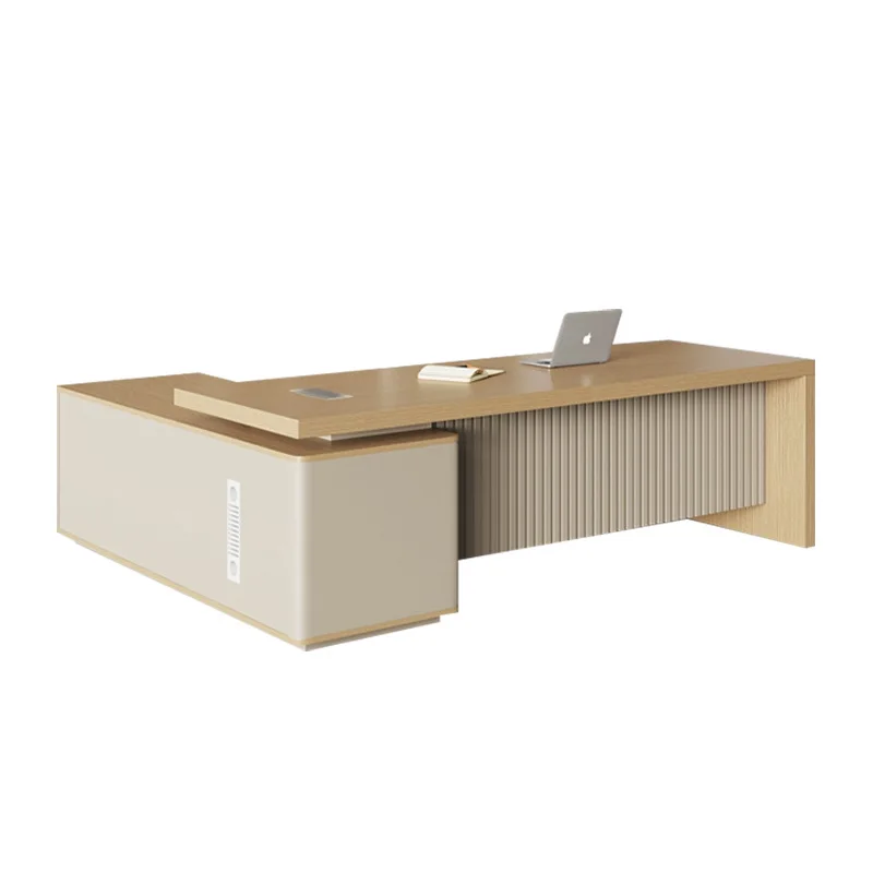 

Boss Office Desk and Chair Combination Modern President Supervisor Manager Desk and Chair Fashion Light Luxury Painting