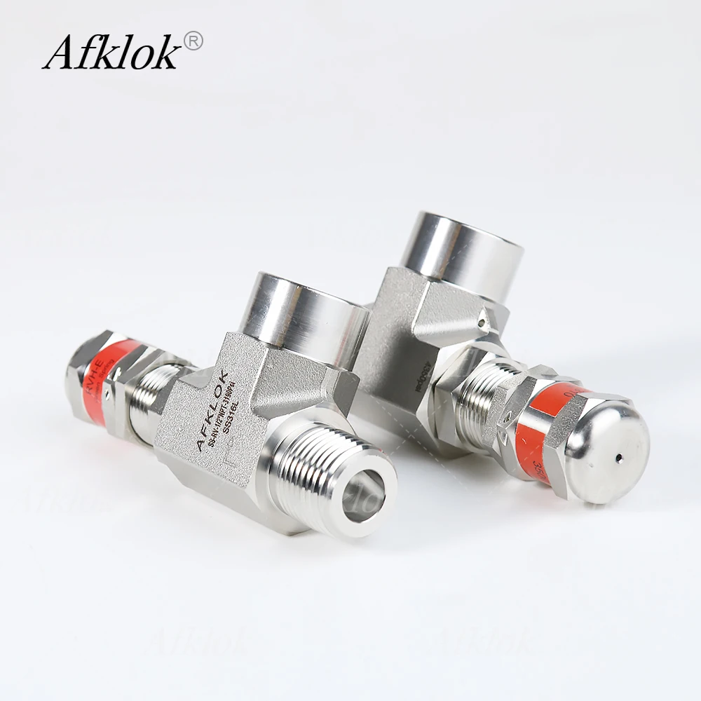 

1/8 1/4 3/8 1/2 316L Safety Relief Valve with NPT Male/Female Threads Start Pressure 580/1450/3190/4350 psi for Oil & Gas