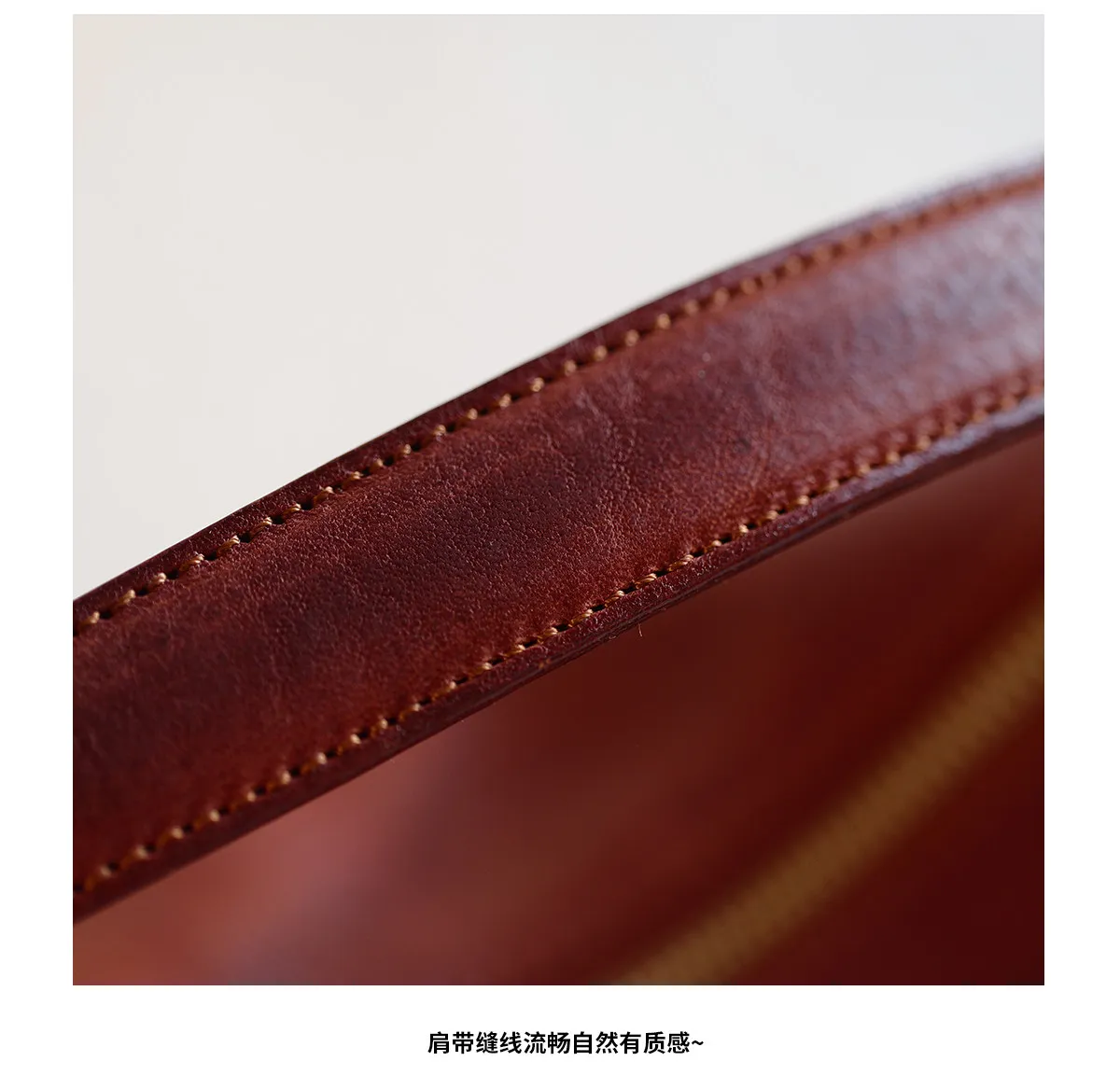 Einfache Organizer-Handtasche, handgefertigt aus echtem Leder, Damenhandtasche, modisch, lässig, luxuriös, aus Rindsleder, süße Umhängetasche. – Detail 19