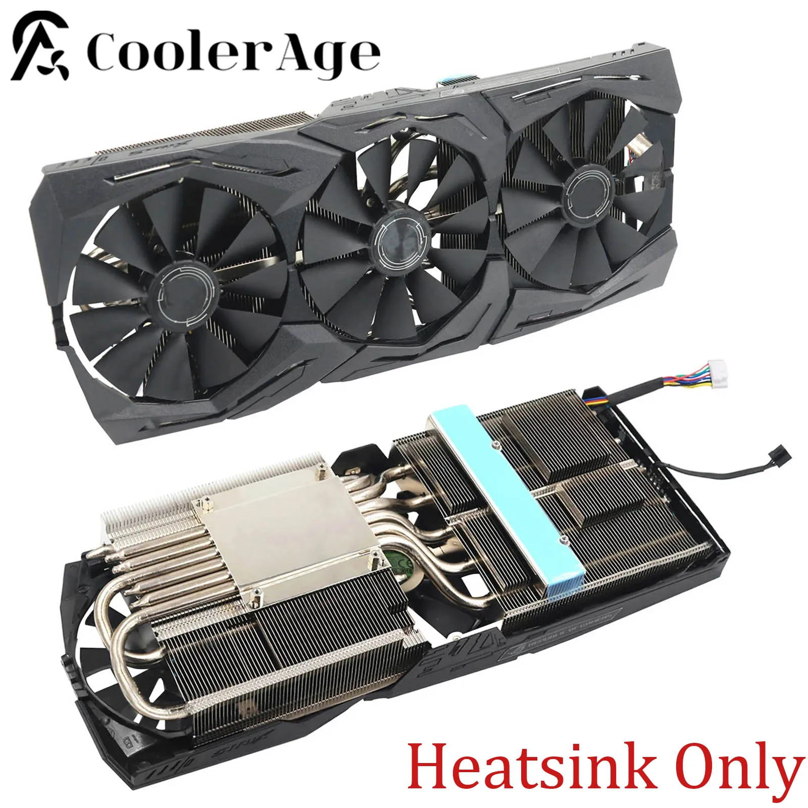 

For ASUS Strix RTX 2060 2060S 2070 Video Card Heatsink RTX2060 RTX260S RTX2070 Replacement Graphics Card GPU Heatsink