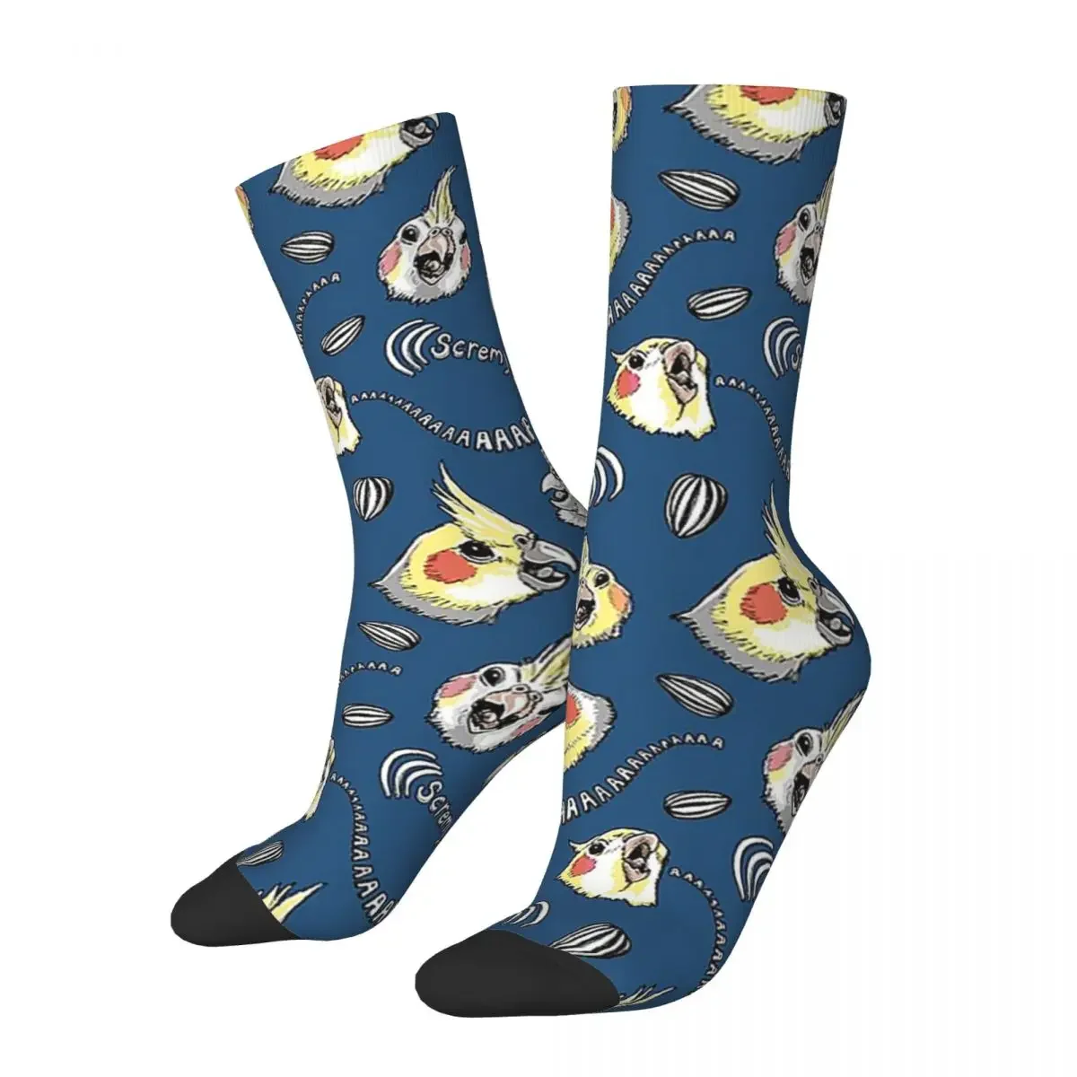 

Cockatiel Screm Socks Harajuku Super Soft Stockings All Season Long Socks Accessories for Man's Woman's Birthday Present