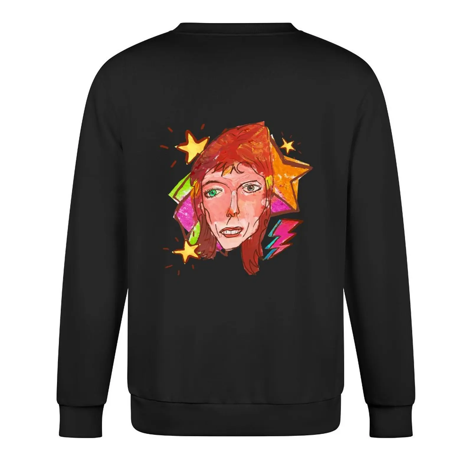 Neon Retro Glam 70s Pattern Pullover graphic t shirts men men wear autumn jacket men clothing sports sweatshirt man