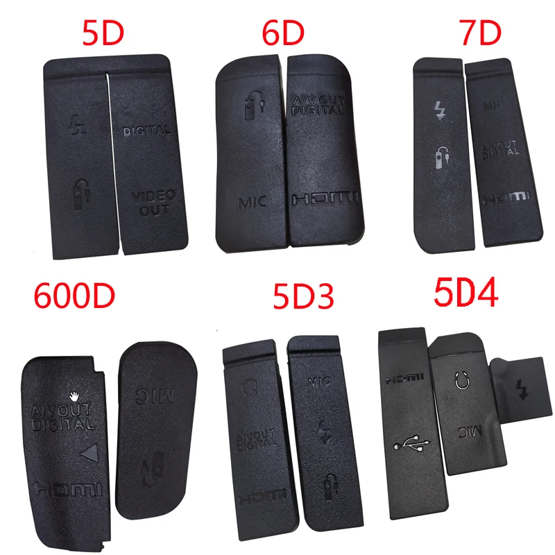 USB Rubber Door Bottom Cover For Canon 400D 450D 500D 550D 600D 700D 650D 40D 60D 70D 50D 5D 6D 7D 5D2 5D3 600D 5D3 5D4 Camera