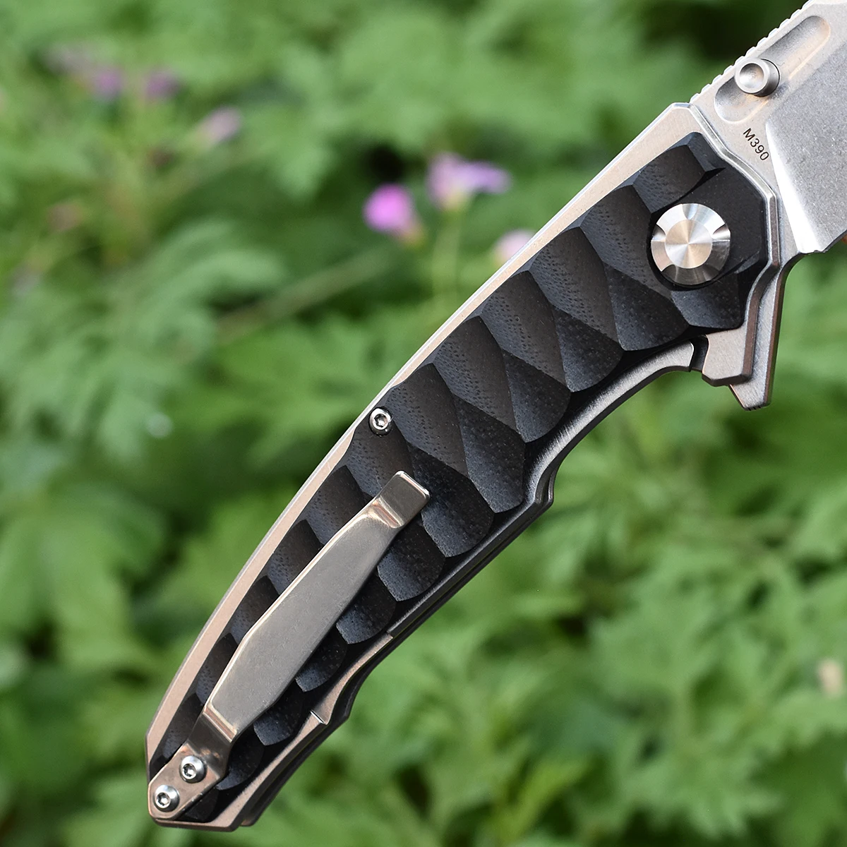 New M390 Steel Pocket Knife G10 Handle Outdoor Camping Knife Fruit Portable  EDC Tool