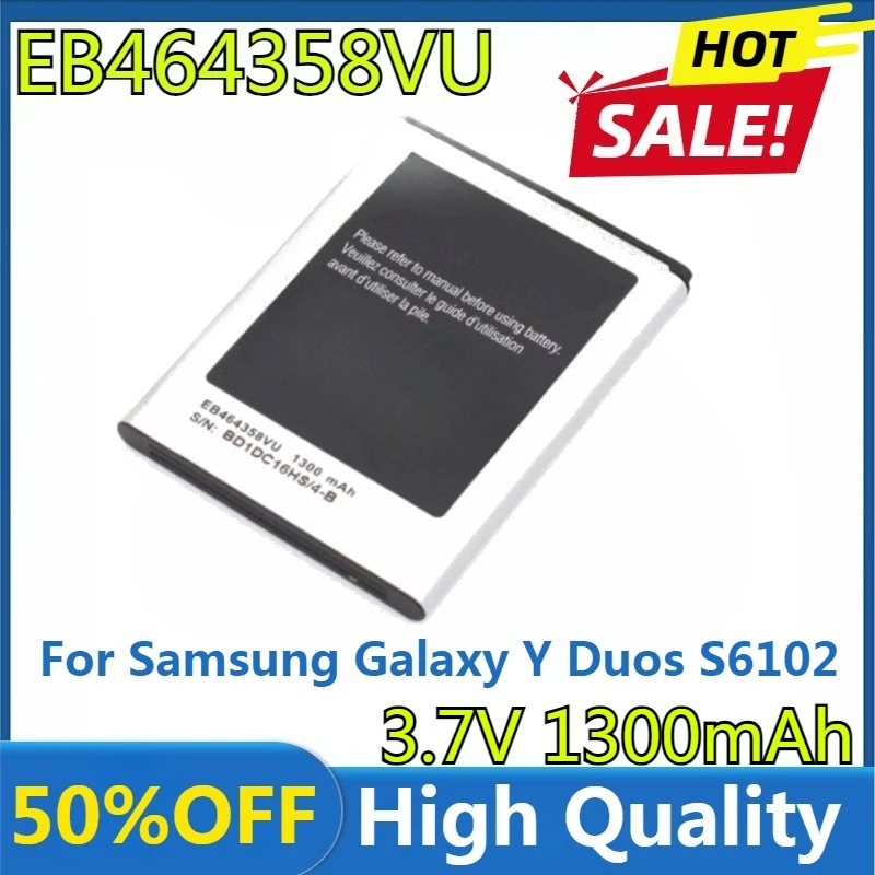 

New EB464358VU 3200mAh Battery for Samsung Galaxy Y Duos S6102 Mini 2 Battery S5830 S6500 S6802 Galaxy Ace Plus S7500 S7508