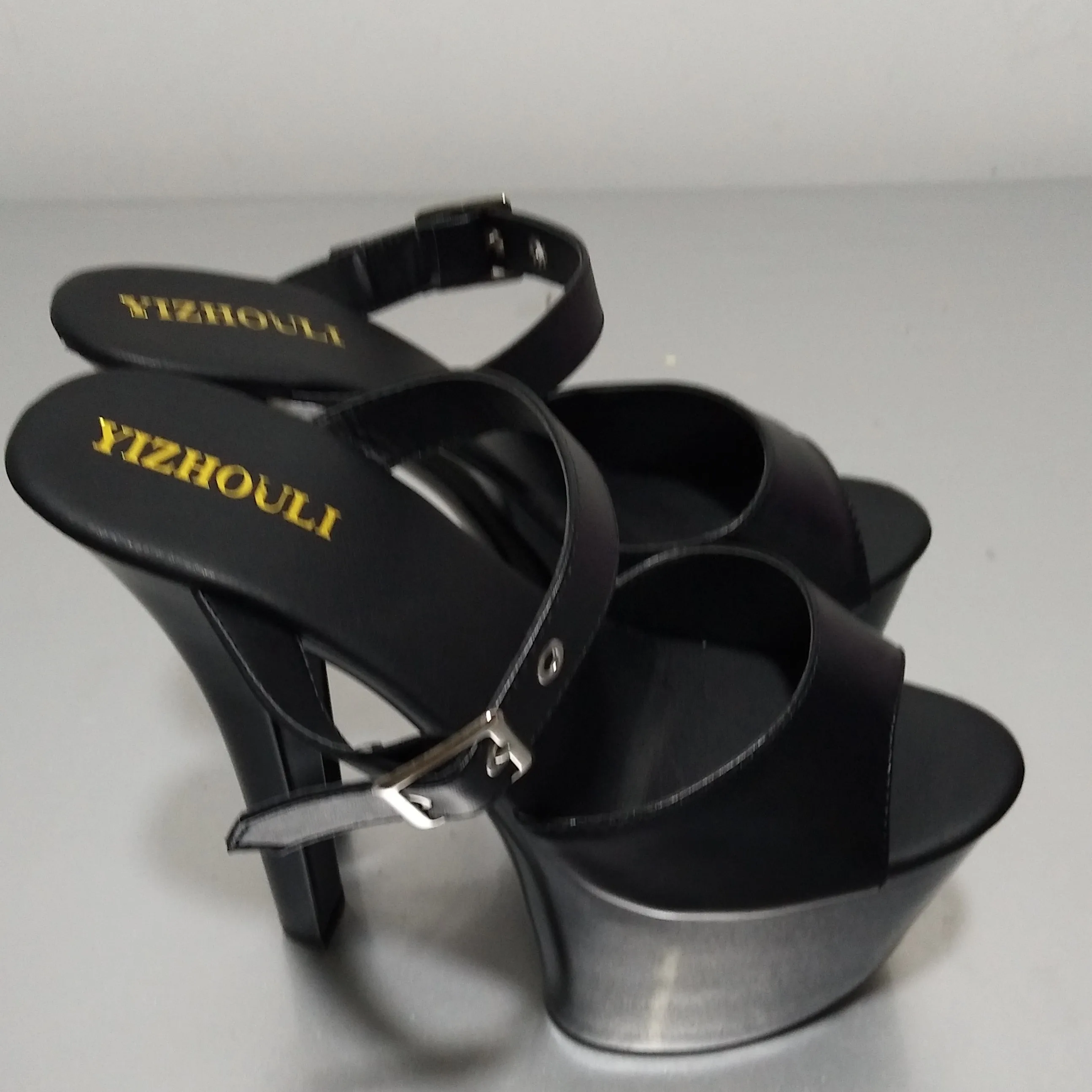 17cm Buckle Women's Slippers Gentle Women Sandals Popular Peep Toe High Heels Sexy 7 Inch Platform Exotic Dancer Slipper Shoes