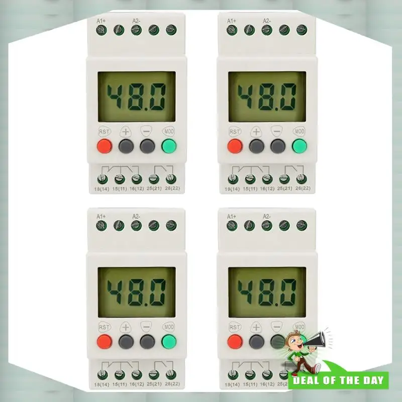 

24-часовая доставка, 4-кратное реле обнаружения напряжения SVR1000, защита от напряжения, цифровые однофазные защитные реле мониторинга, ACDC 24